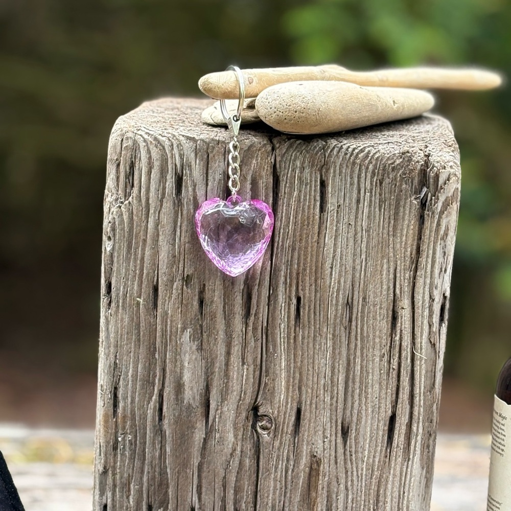 Pink Heart Keychain